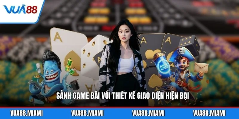 Sảnh game bài với thiết kế giao diện hiện đại